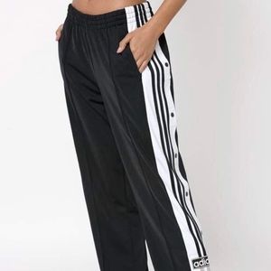 Adidas black adibreak popper track pants